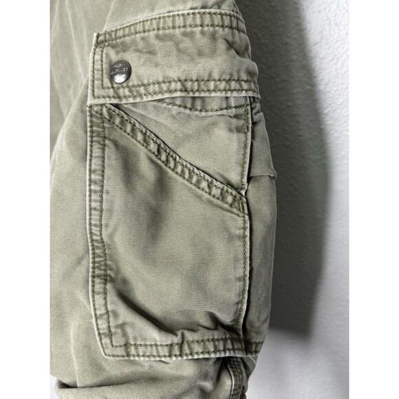 Carhartt Shorts Mens 40 Pockets Button Heavyweight Outdoors Green Relaxed Faded - Picture 7 of 16